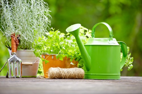 Seasonal garden upkeep in Camberwell showing pruning and mulching